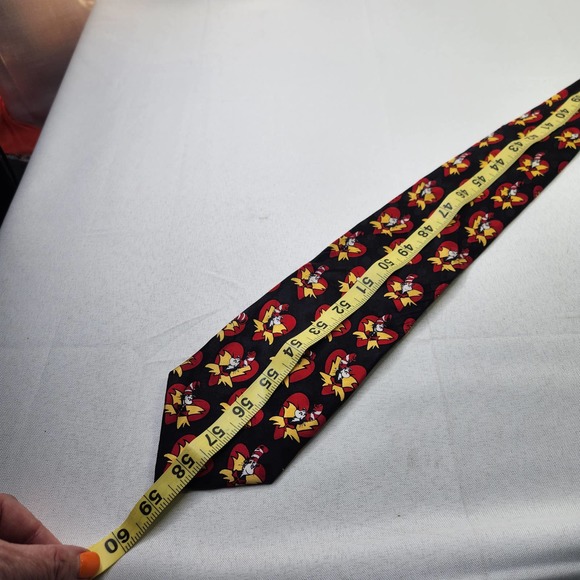 Vintage Dr. Seuss Cat In The Hat 1996 Valentine Heart Collectible Silk Tie - Picture 5 of 5